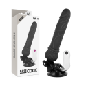 BASECOCK - VIBRATEUR RÉALISTE TÉLÉCOMMANDE NOIR 19.5 CM -O- 4 CM 2 