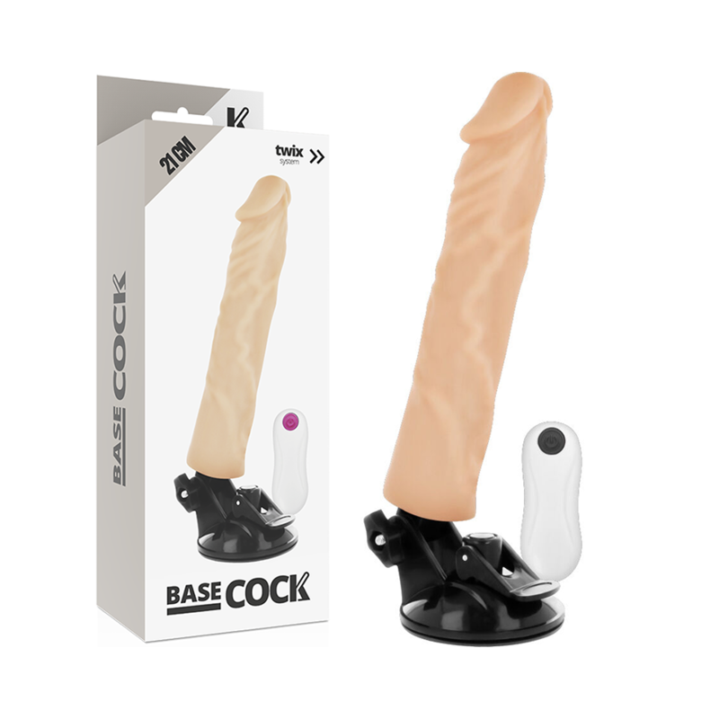 BASECOCK - REALISTIC VIBRATOR REMOTE CONTROL FLESH 21 CM -O- 4 CM 1 