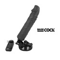 BASECOCK - REALISTISCHER VIBRATOR MIT FERNBEDIENUNG SCHWARZ 20 CM -O- 4 CM 1 