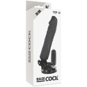 BASECOCK - REALISTISCHER VIBRATOR MIT FERNBEDIENUNG SCHWARZ 20 CM -O- 4 CM 4 