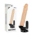 BASECOCK - VIBRATORE REALISTICO TELECOMANDO NATURALE 21 CM -O- 4 CM 2 