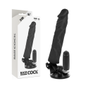 BASECOCK - REALISTIC VIBRATOR REMOTE CONTROL BLACK 21 CM -O- 4 CM 2 