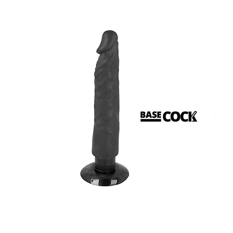 BASECOCK - REALISTIC VIBRATOR 2-1 BLACK 20 CM -O- 4 CM 1 