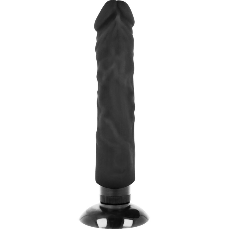 BASECOCK - VIBRATEUR RÉALISTE 2-1 NOIR 20 CM -O- 4 CM 4 