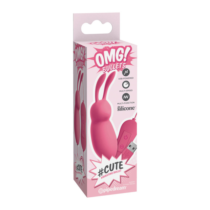 OMG - CUTE RABBIT POTENTE VIBRATORE ROSA USB 2 