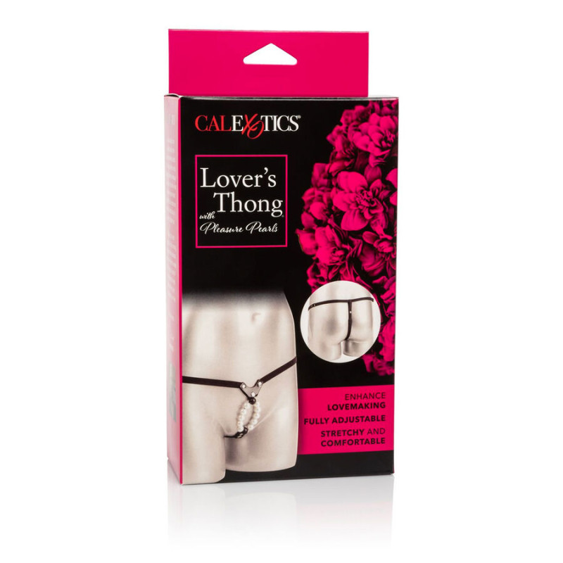 CALEXOTICS - LOVERS THONG W. PLEASURE PEARLS 2 