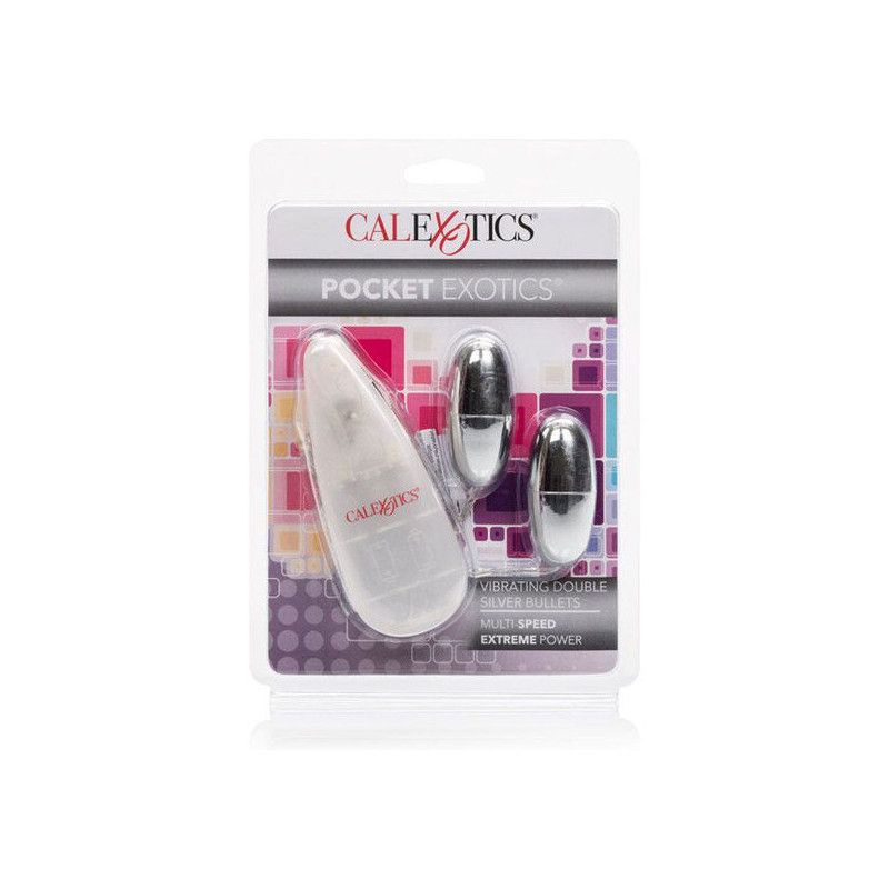 CALEXOTICS - VIBRATING BULLETS SILVER DUO 2 