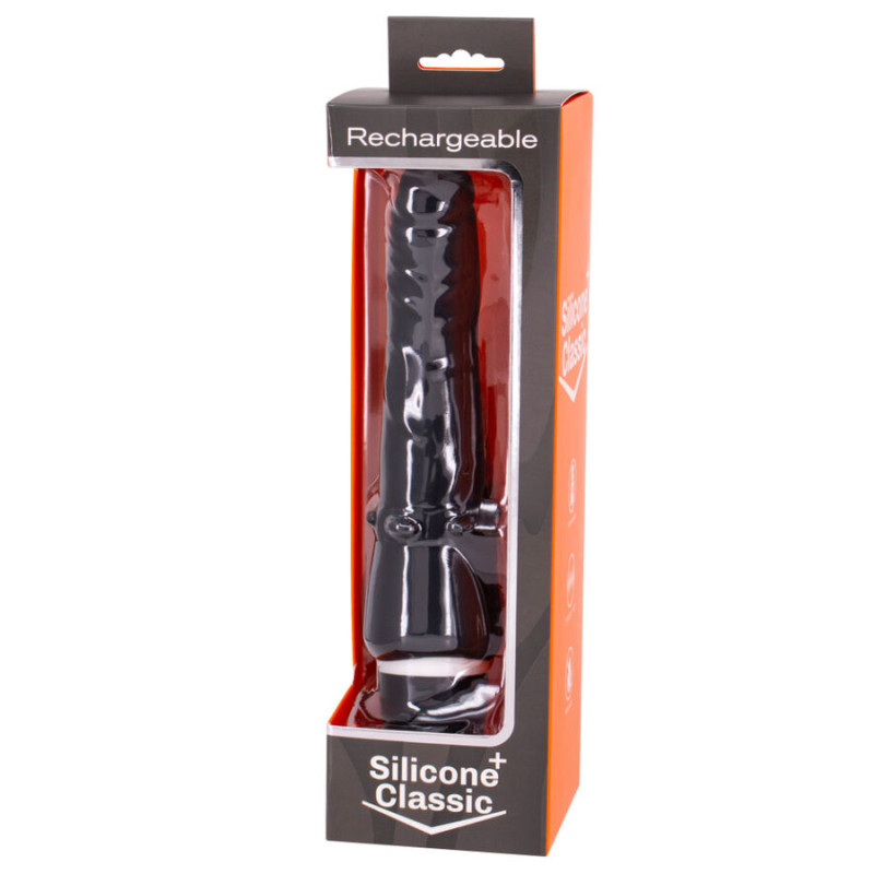 SEVEN CREATIONS - SCHWARZER WIEDERAUFLADBARER VIBRATOR 7V 20 CM 1 