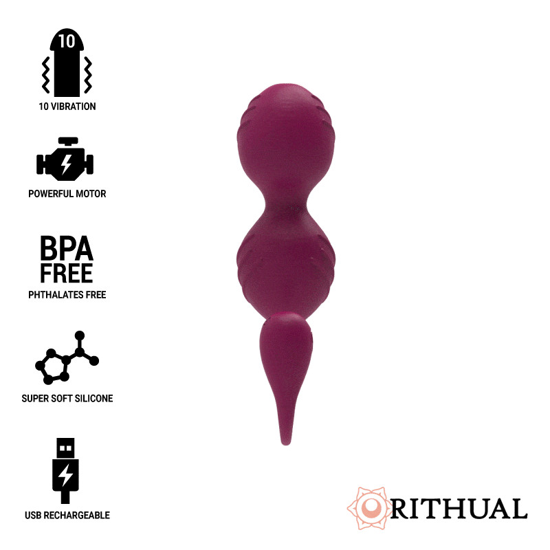 RITHUAL - BALLES DE KEGEL VIBRANTES RECHARGEABLES NISHA ORCHIDÉE 1 