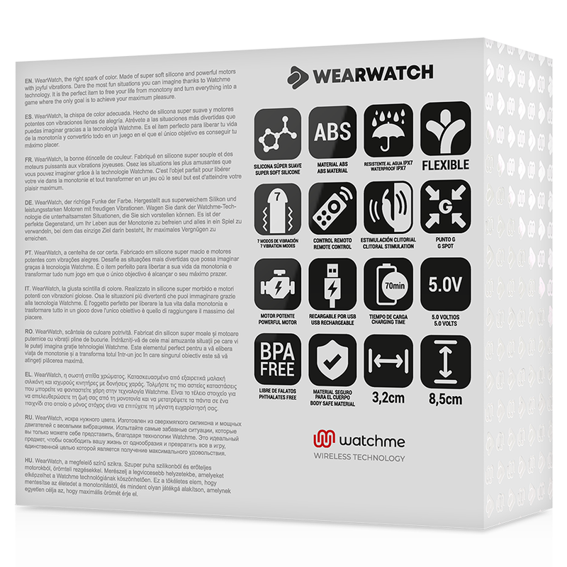 WEARWATCH - WATCHME DUAL TECHNOLOGY VIBRATOR FUCHSIA/AZABACHE 5 