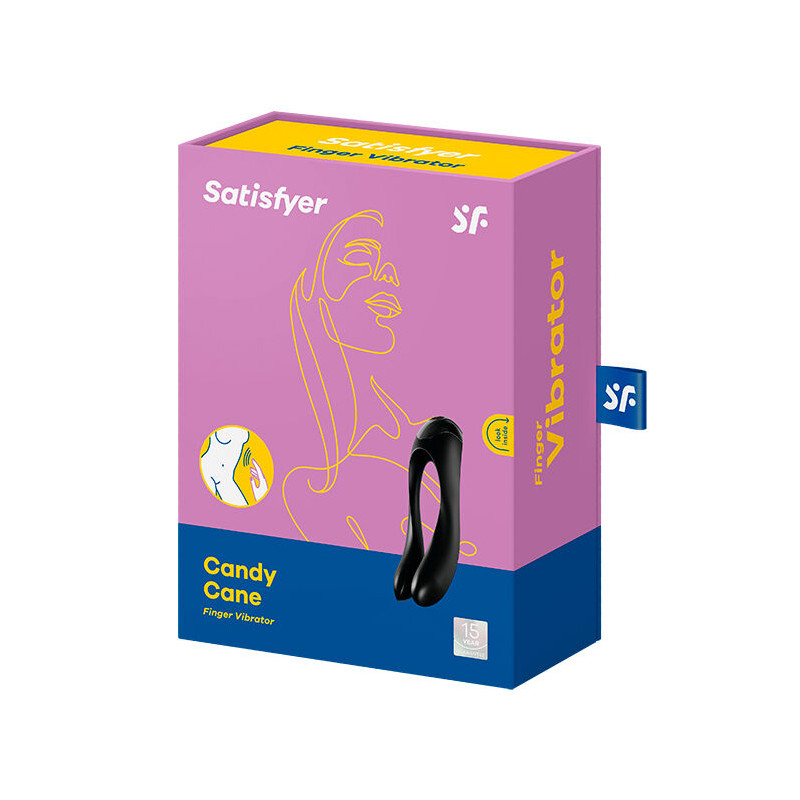 SATISFYER - CANDY CANE FINGERVIBRATOR SCHWARZ 1 