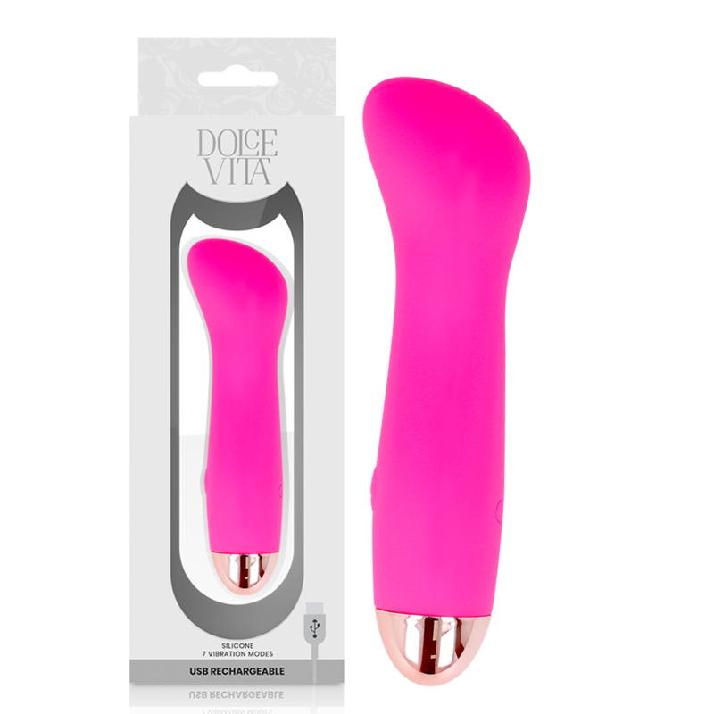 DOLCE VITA - VIBRATORE RICARICABILE ONE ROSA 7 VELOCITÀ 1 