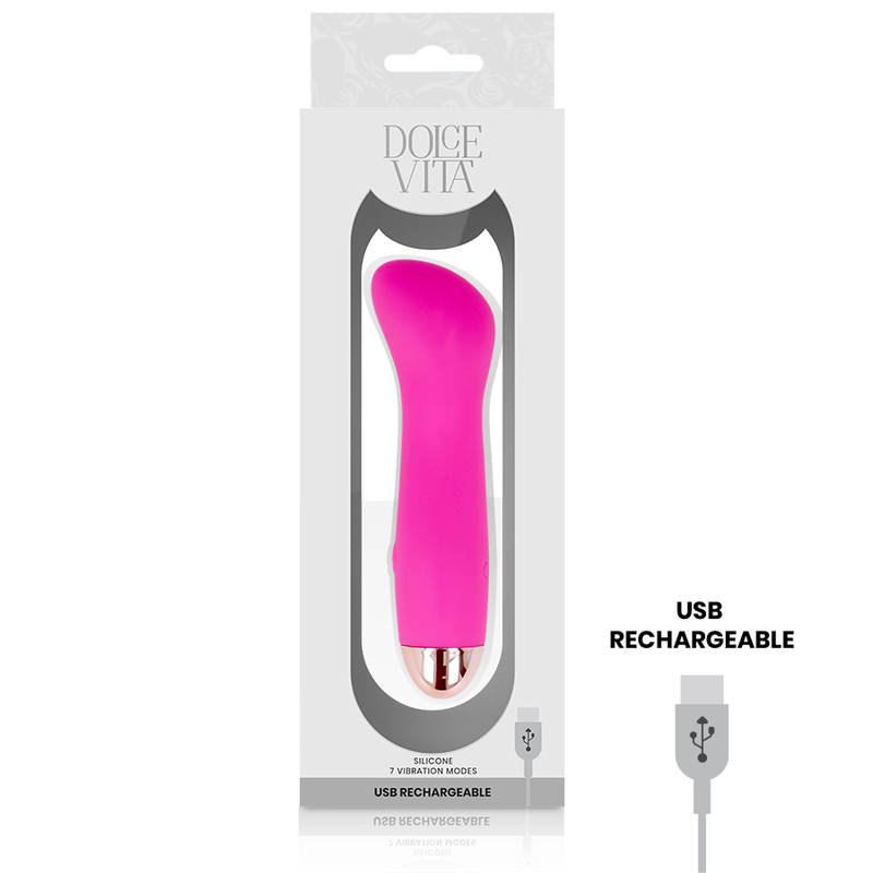 DOLCE VITA - VIBRATEUR RECHARGEABLE ONE ROSE 7 VITESSES 3 