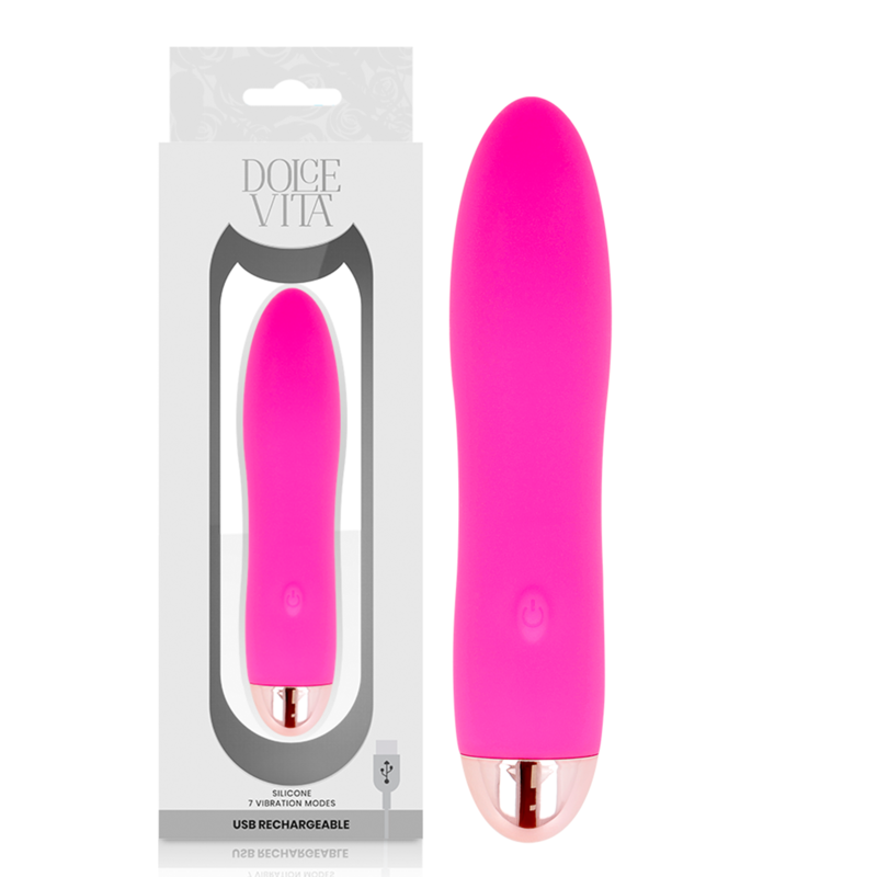 DOLCE VITA - RECHARGEABLE VIBRATOR FOUR PINK 7 SPEEDS 1 