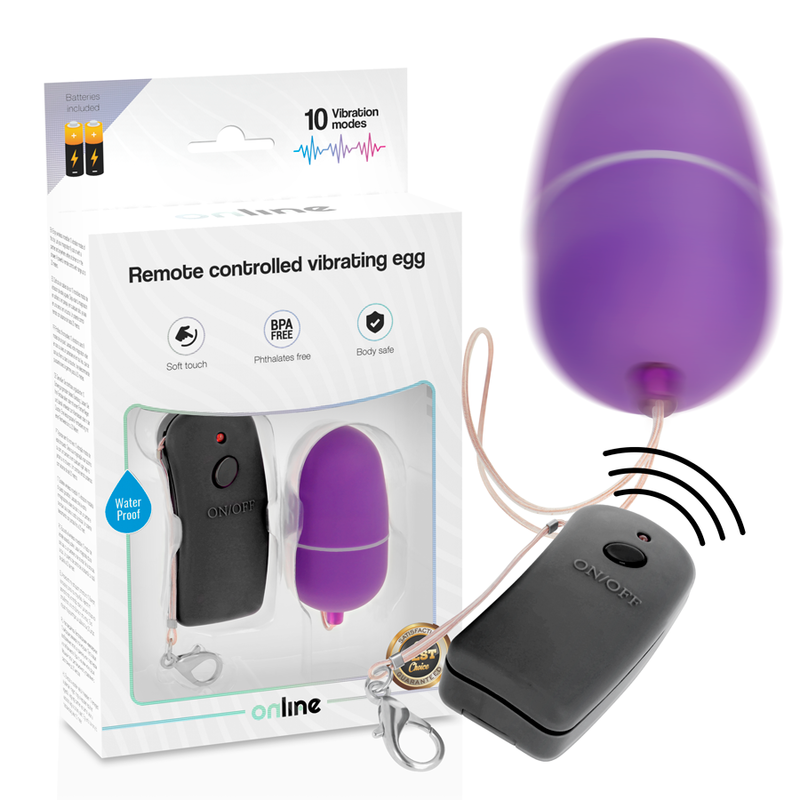 ONLINE - REMOTE CONTROLLED VIBRATING EGG PURPLE 2 