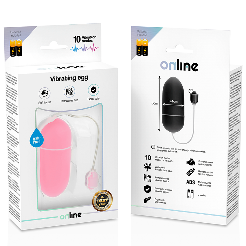 ONLINE - WATERPROOF VIBRATING EGG PINK 4 