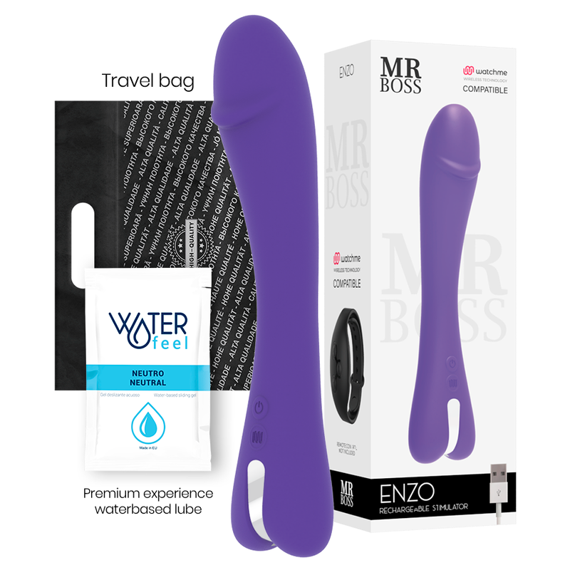 MR BOSS - ENZO VIBRATOR WATCHME WIRELESS TECHONOLOGY COMPATIBLE 9 