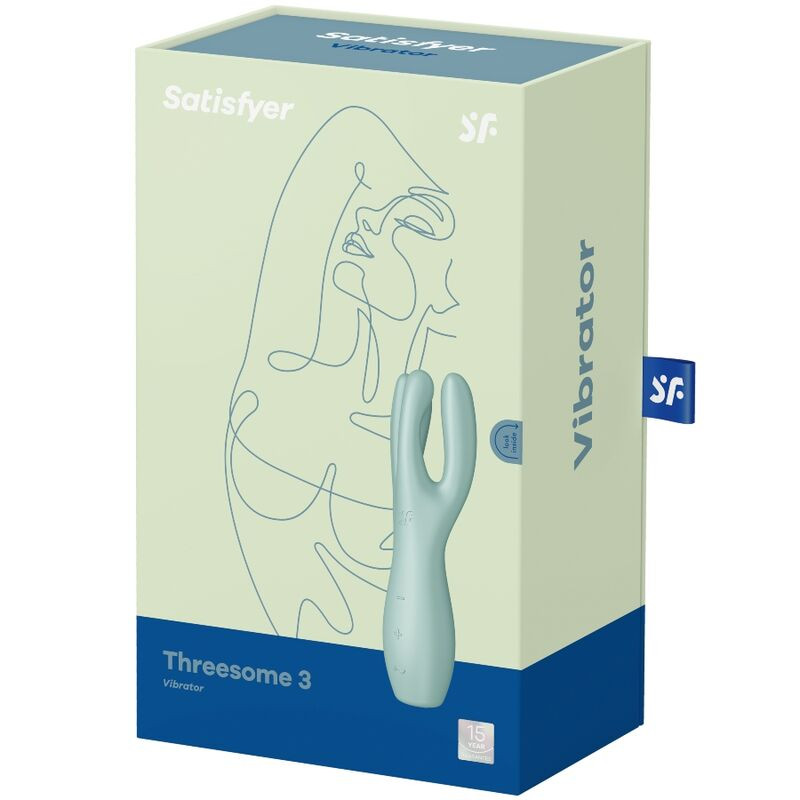 SATISFYER - VIBRATEUR THREESOME 3 MENTHE 3 