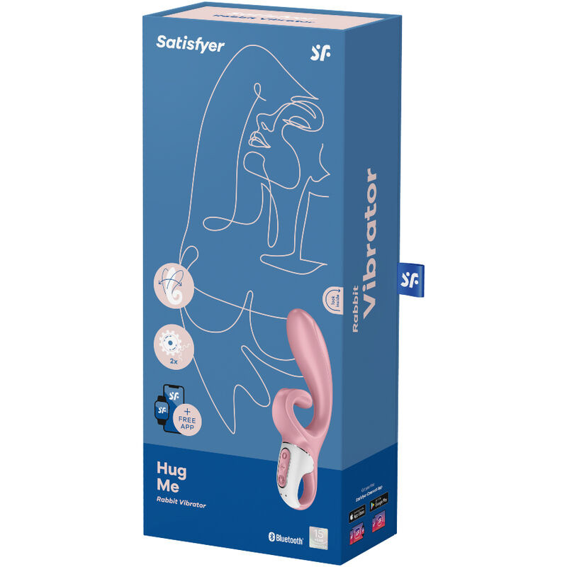 SATISFYER - APP VIBRATORE HUG ME RABBIT ROSA 3 