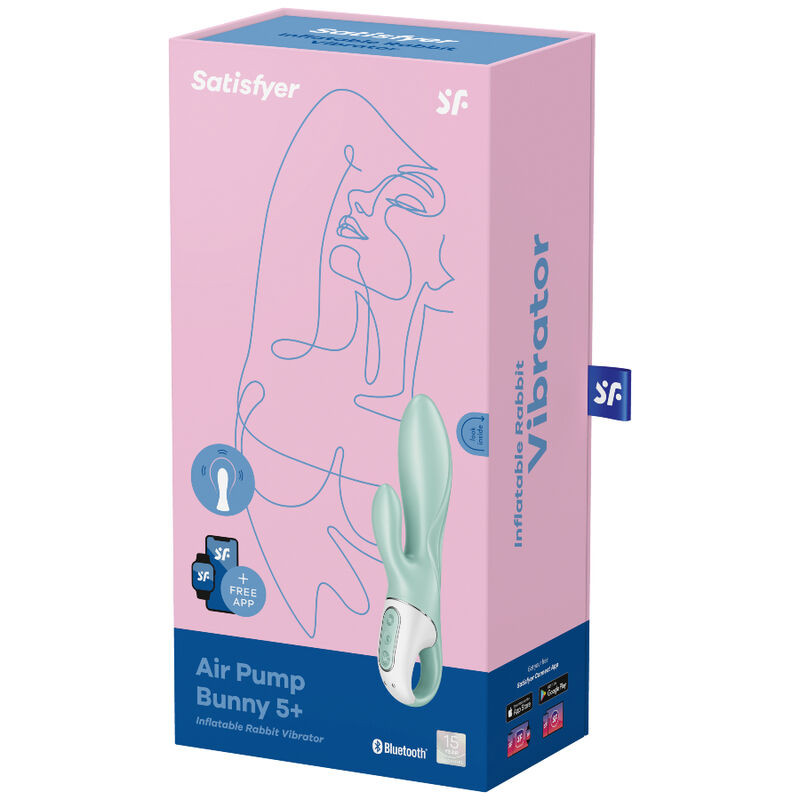 SATISFYER - AIR PUMP BUNNY 5+ AUFBLASBARE KANINCHENVIBRATOR-APP GRÜN 3 