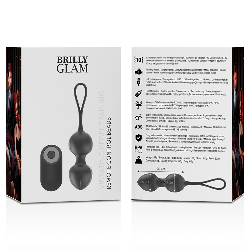 BRILLY GLAM - PERLES DE KEGEL VIBRANTES TÉLÉCOMMANDE 9 