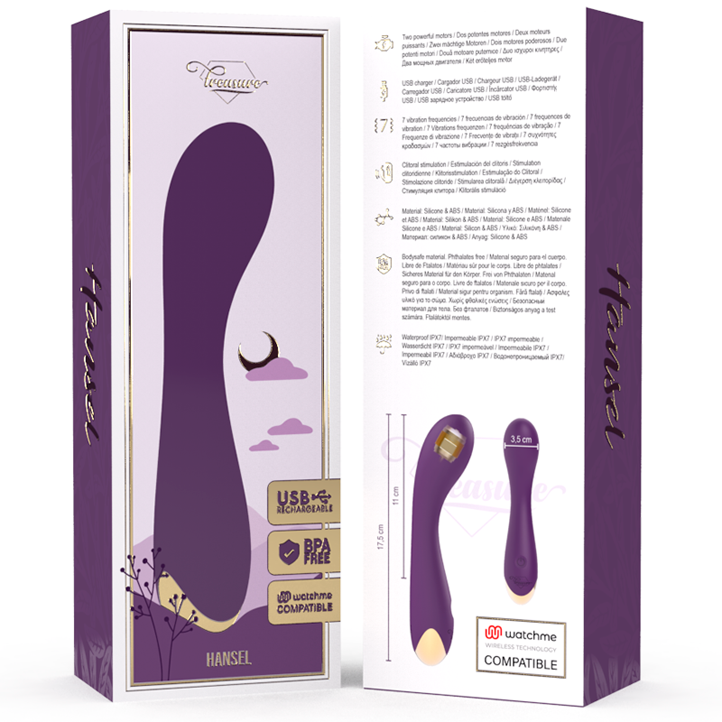 TREASURE - HANSEL G-SPOT VIBRATOR WATCHME WIRELESS TECHNOLOGY COMPATIBLE 6 