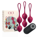 CICI BEAUTY - PREMIUM SILICONE 3 PERLES DE KEGEL VIBRANTES TÉLÉCOMMANDE 1 