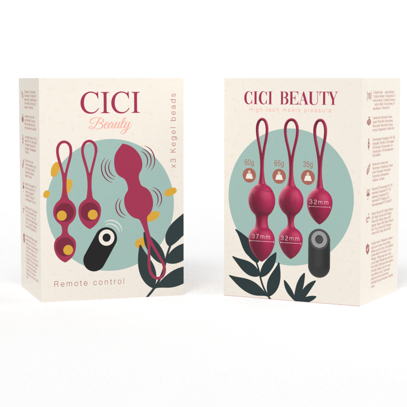 CICI BEAUTY - PREMIUM SILIKON 3 VIBRIERENDE KEGELPERLEN FERNBEDIENUNG 5 