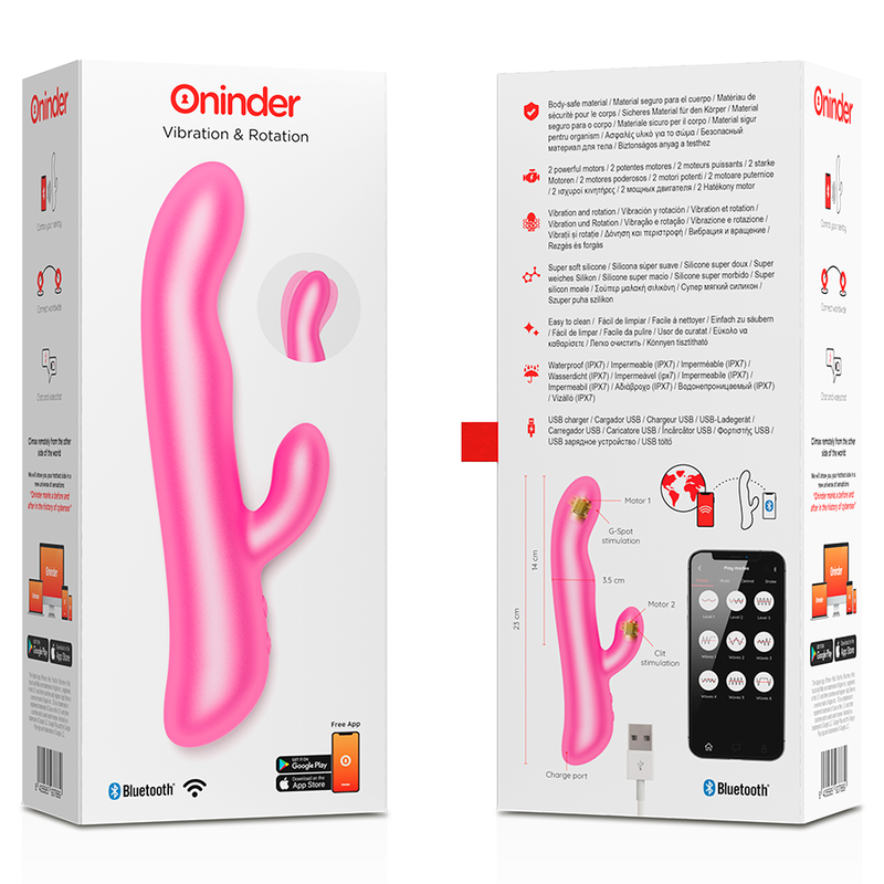 ONINDER - OSLO VIBRATION & ROTATION PINK - FREE APP 7 