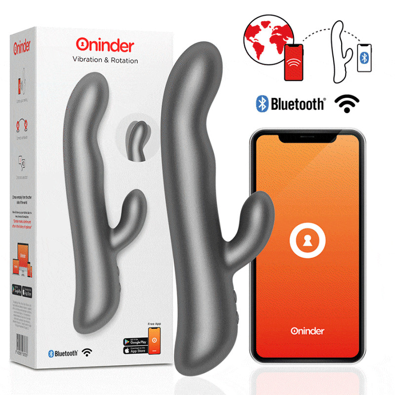 ONINDER - OSLO VIBRATION & ROTATION SCHWARZ - KOSTENLOSE APP 1 