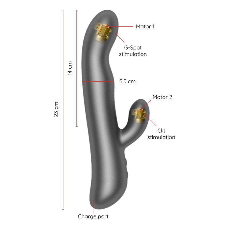 ONINDER - OSLO VIBRATION & ROTATION SCHWARZ - KOSTENLOSE APP 3 