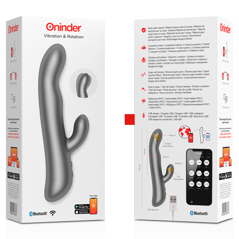 ONINDER - OSLO VIBRATION & ROTATION BLACK - FREE APP 7 