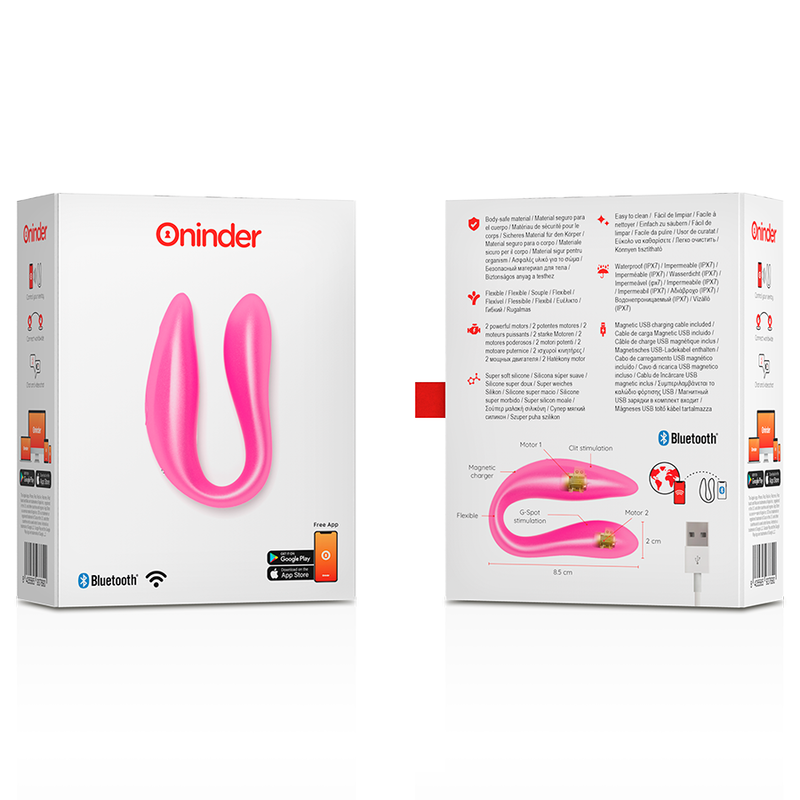 ONINDER - LISBOA G-SPOT & CLITORAL STIMULATEUR ROSE - APPLICATION GRATUITE 6 