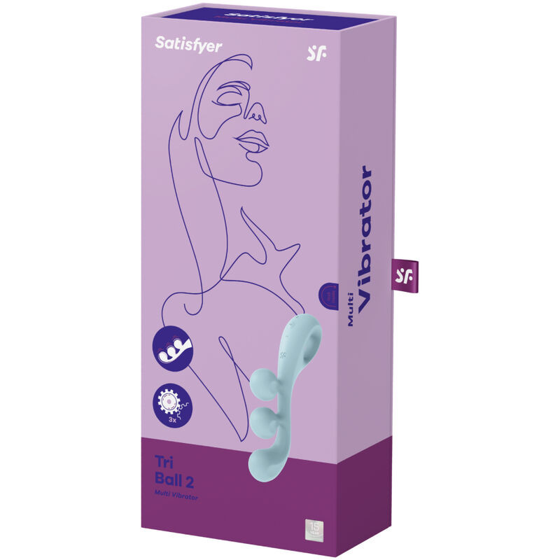 SATISFYER - TRI BALL 2 MULTI VIBRATOR BLUE 3 