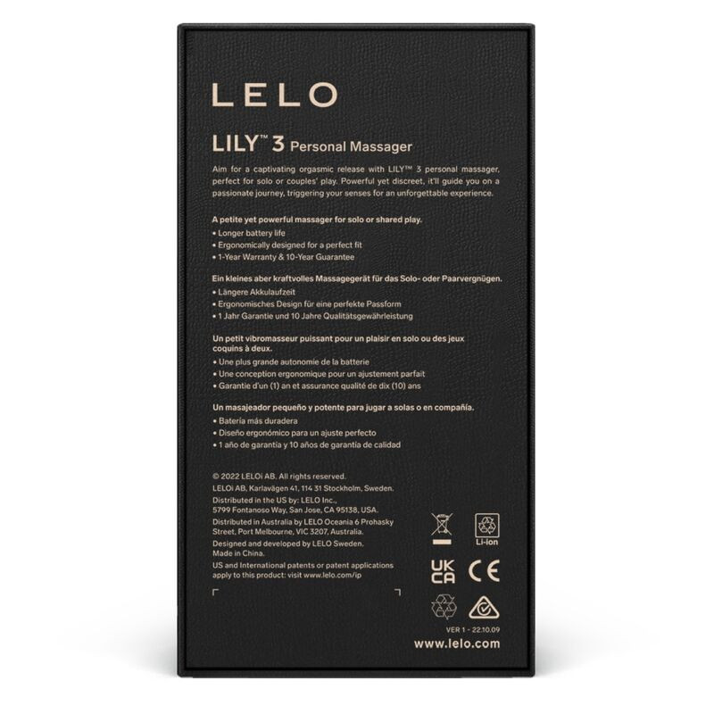 LELO - LILY 3 PERSONAL MASSAGER - AQUA GREEN 3 