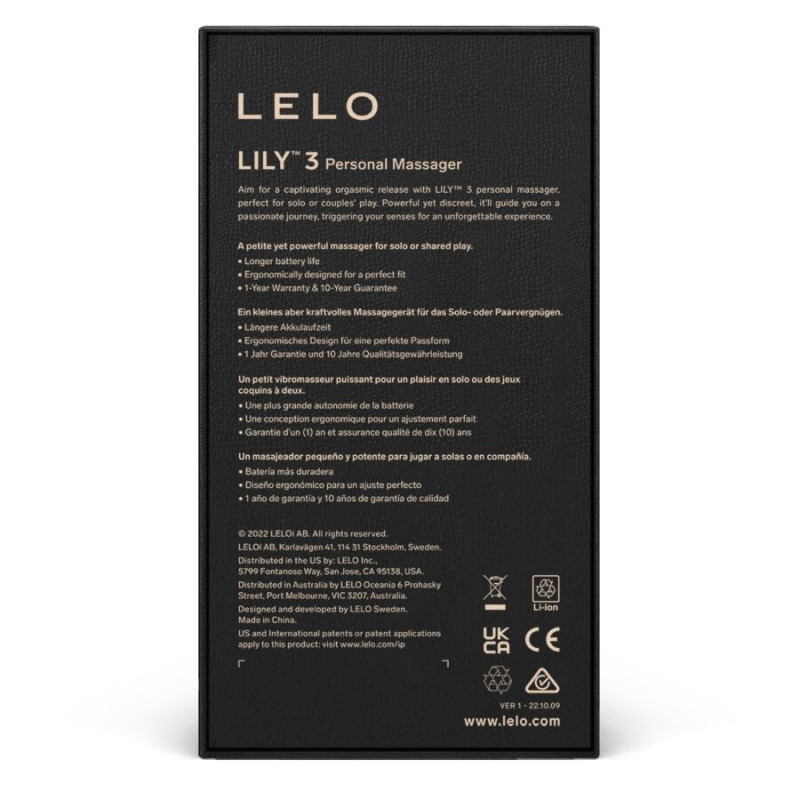 LELO - LILY 3 PERSONAL MASSAGER - LILAC 3 