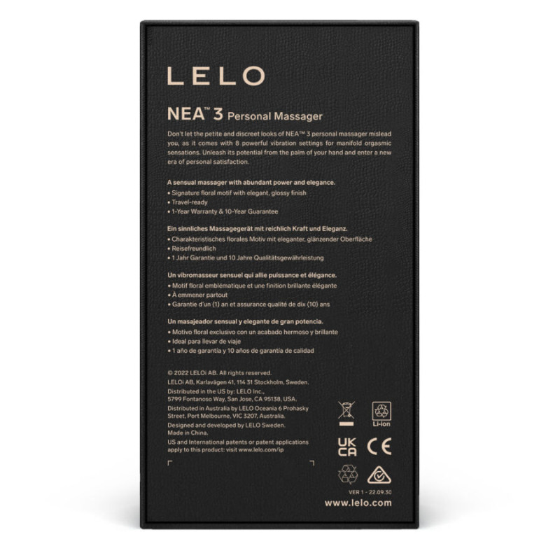 LELO - MASSEUR PERSONNEL NEA 3 - BLEU 4 