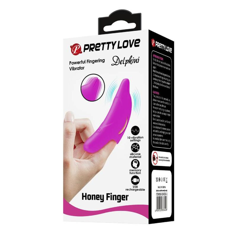 PRETTY LOVE - DELPHINI LEISTUNGSSTARKER LILA FINGERSTIMULATOR 10 