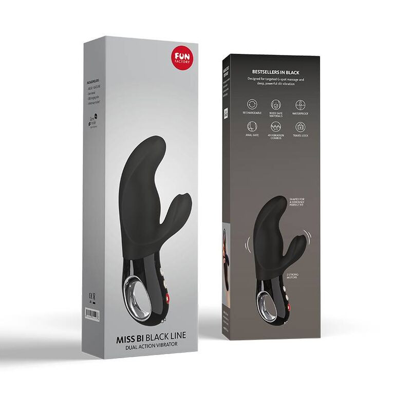 FUN FACTORY - MISS BI RABBIT VIBRATOR BLACK LINE 5 