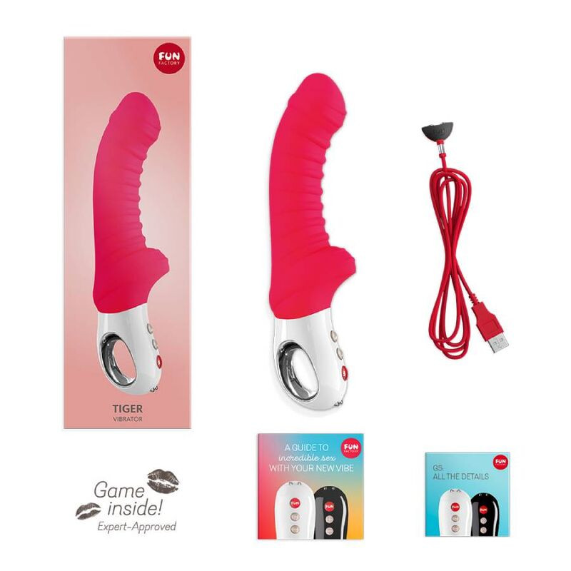 FUN FACTORY - VIBRATEUR TIGER G5 ROUGE INDE 6 