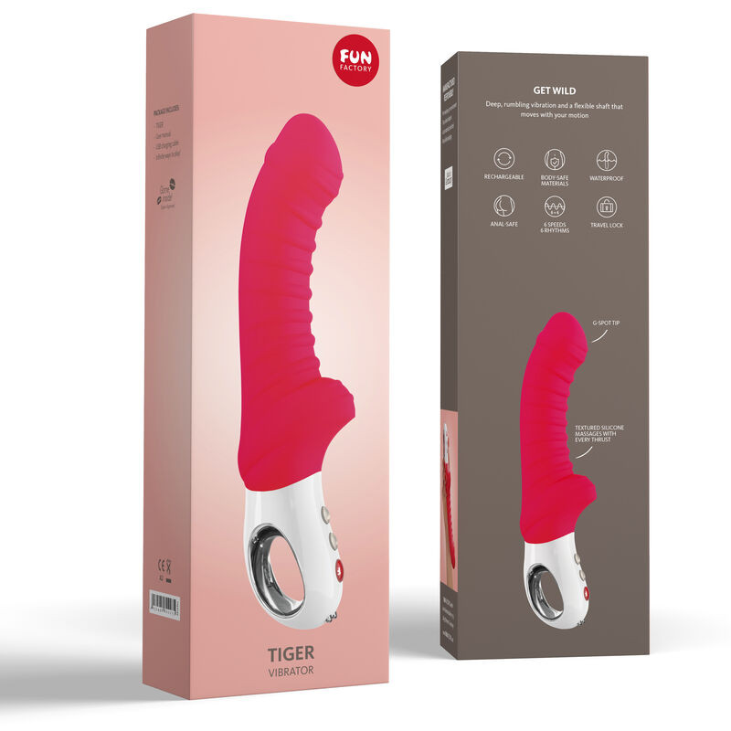 FUN FACTORY - VIBRATEUR TIGER G5 ROUGE INDE 7 