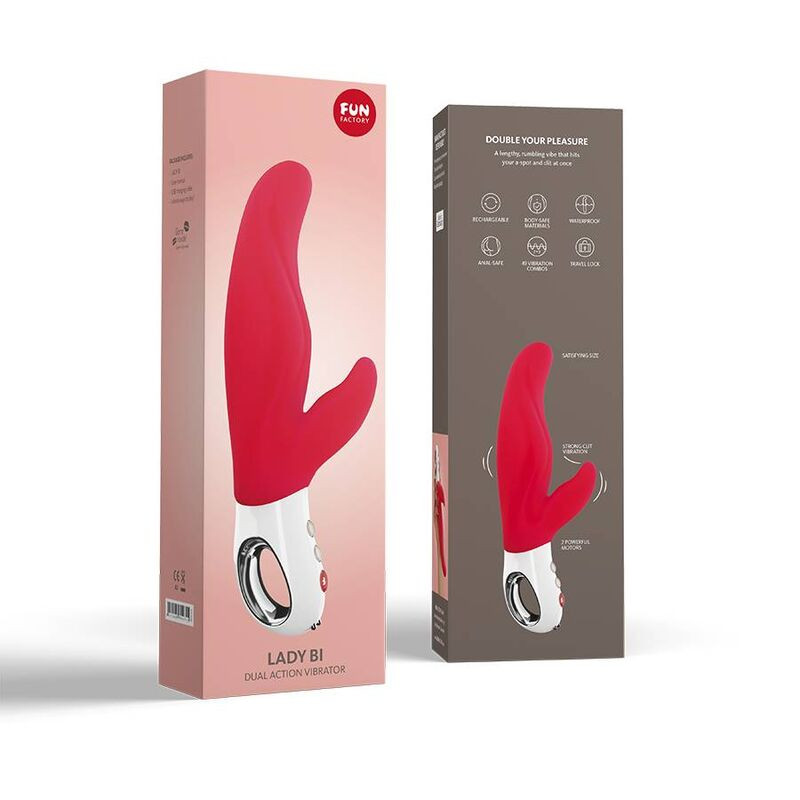 FUN FACTORY - VIBRATEUR DOUBLE LADY BI ROUGE INDE 5 