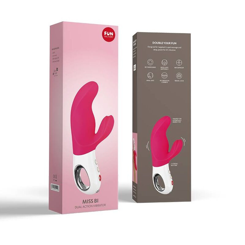 FUN FACTORY - MISS BI DUAL VIBRATEUR ROSE BLANC 3 