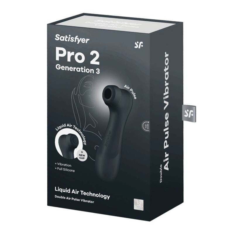 SATISFYER - PRO 2 GÉNÉRATION 3 TECHNOLOGIE AIR LIQUIDE NOIR 5 