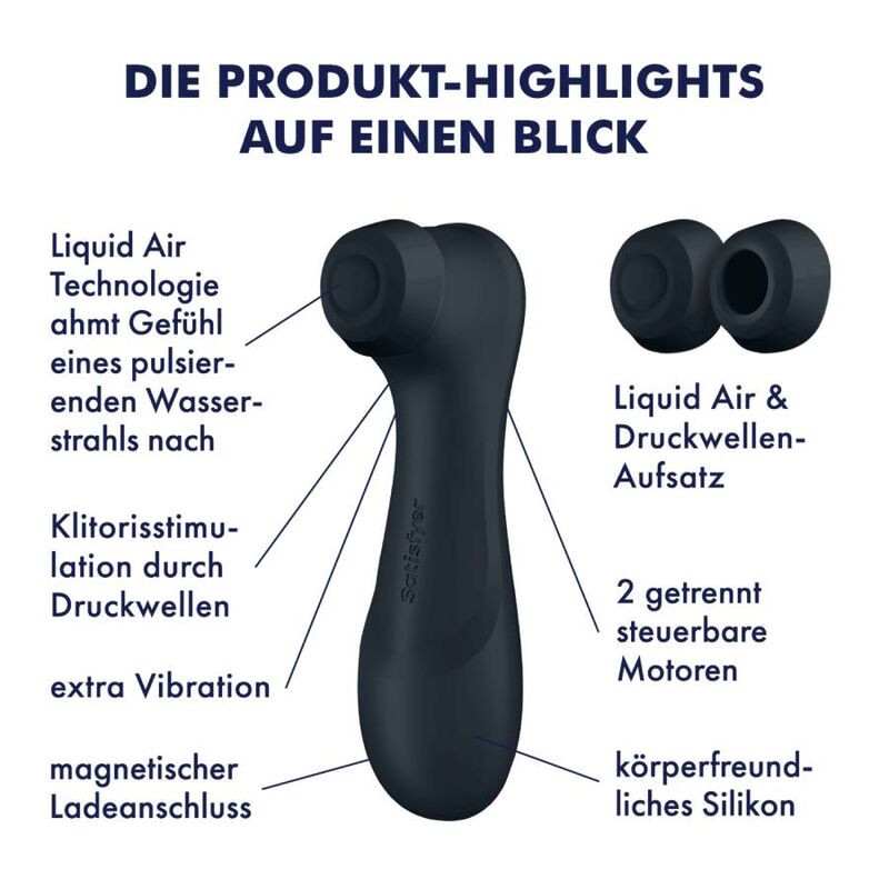 SATISFYER - PRO 2 GÉNÉRATION 3 TECHNOLOGIE AIR LIQUIDE NOIR 6 