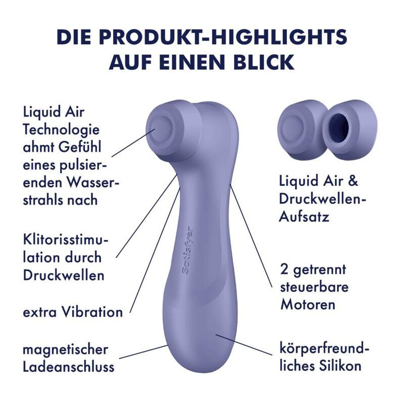 SATISFYER - PRO 2 GÉNÉRATION 3 TECHNOLOGIE AIR LIQUIDE LILAS 6 