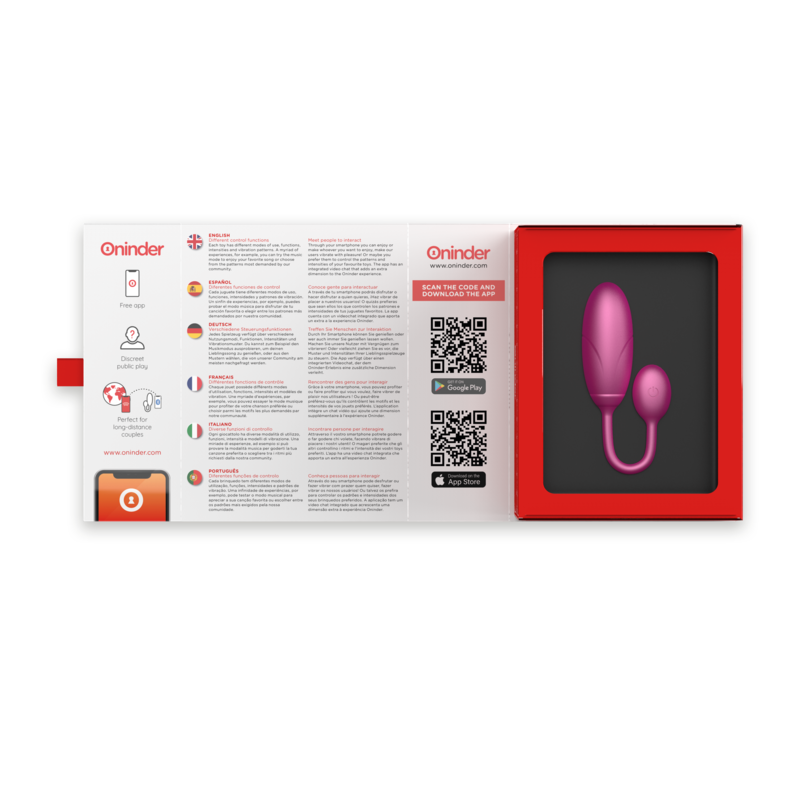 ONINDER - DENVER VIBRATIONSEI ROSA 7 X 2,7 CM KOSTENLOSE APP 7 