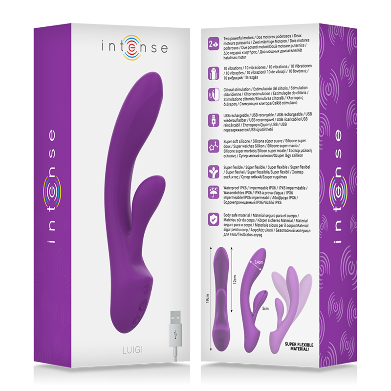 INTENSE - LUIGI RABBIT VIBRATOR FLÜSSIGES SILIKON LILA 7 