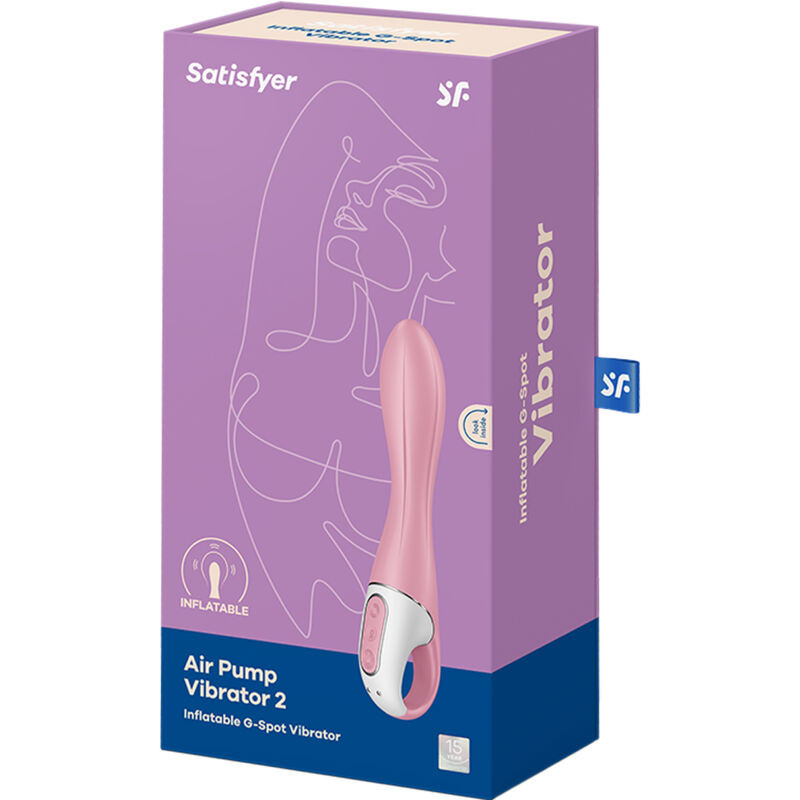 SATISFYER - VIBRATEUR POMPE A AIR 2 ROSE 5 