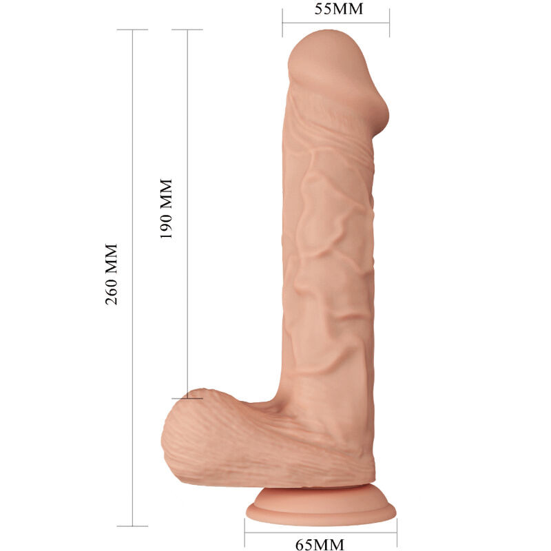 BAILE - BELLISSIMO INCONTRO BERGRISI DILDO FLESSIBILE REALISTICO 26 CM NATURALE 7 